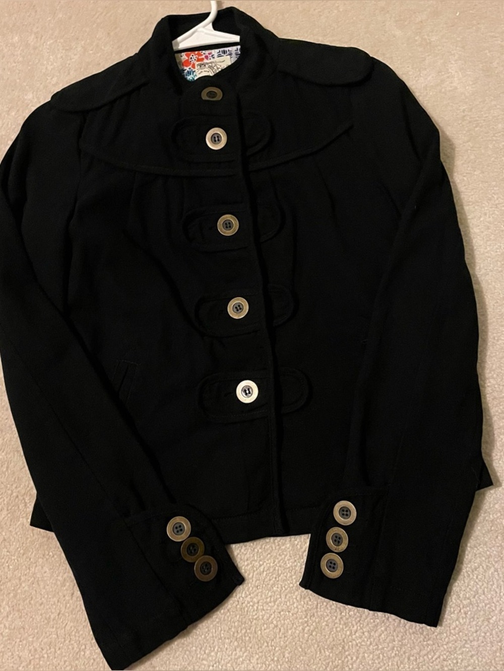 TULLE ANTHROPOLOGIE military style jacket X-small NWT